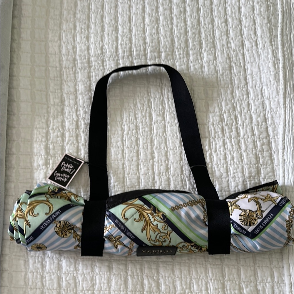 Victoria's Secret Patterned Yoga Mat with Black Straps